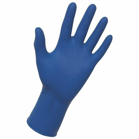 DENDESIGNS Thickster, Latex Exam Gloves, Latex, Powder-Free, L, Blue DE3291095